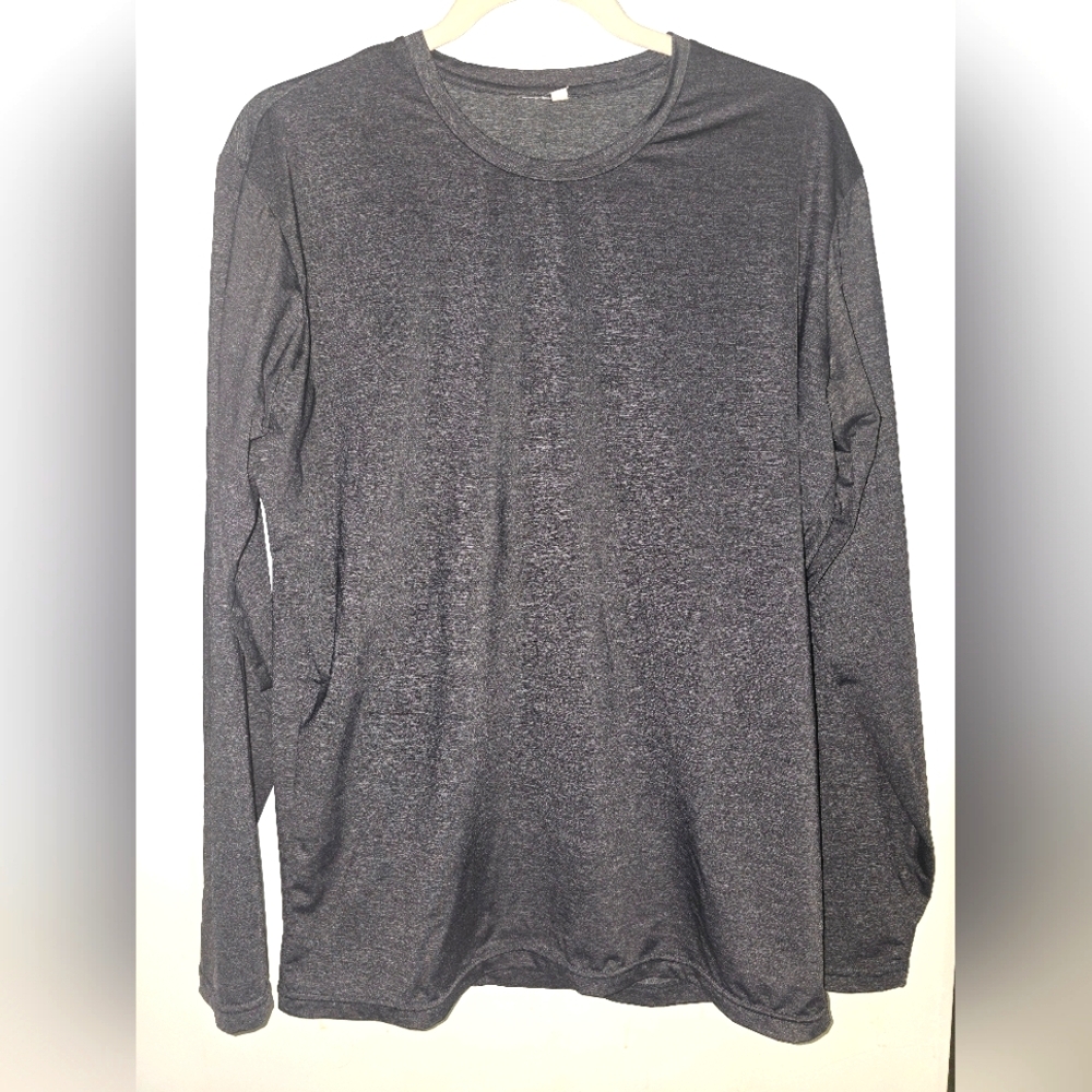 Men's Heather Gray State&Liberty Athletic Long Sleeve Shirt Medium